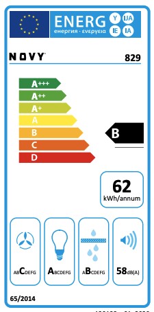 Dampkap inbouwgroep Novy 829 / Novy Inox Essence detail 5
