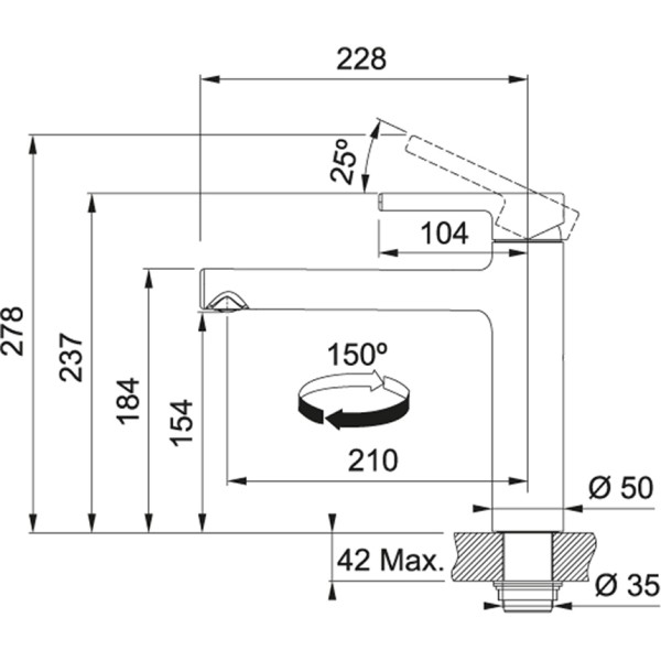 Robinet mono-commande Franke 301914 detail 2
