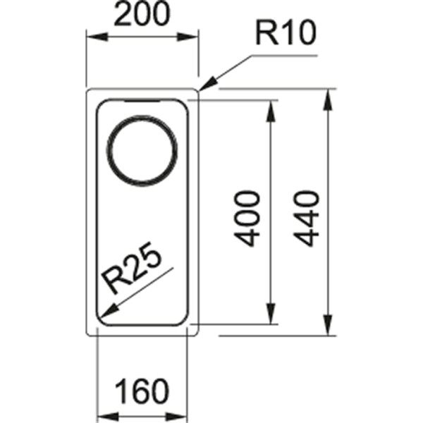 Evier 1 bassin Franke MYX1101601M1 detail 1