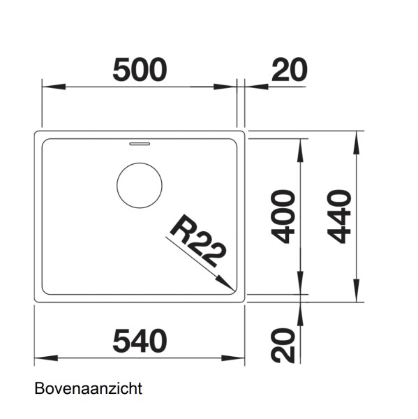 Evier 1 bassin Blanco 522967/** detail 1