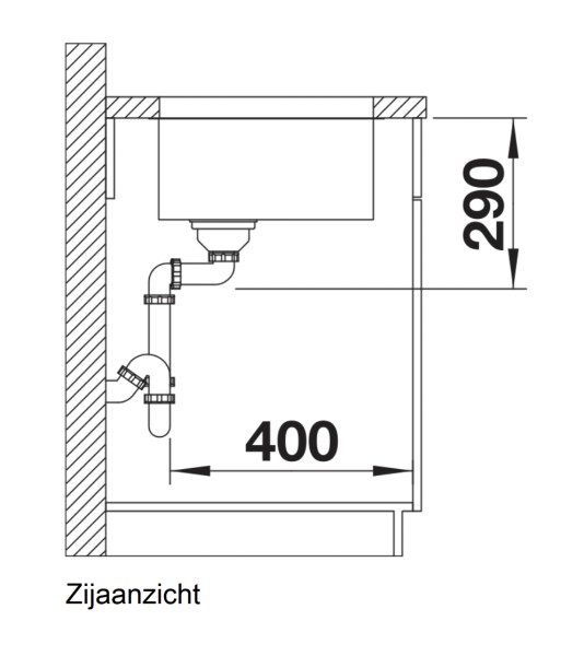 Enkele spoelbak Blanco 522967/** detail 2