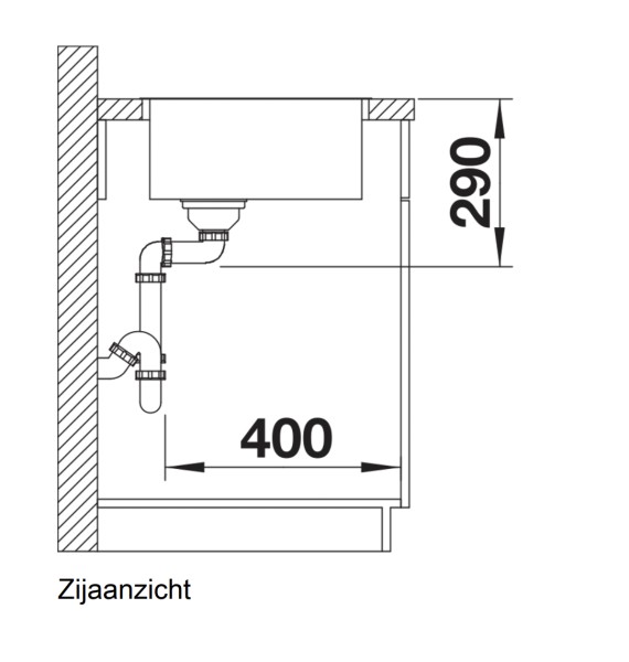 Evier 1 bassin Blanco 522969/** detail 2
