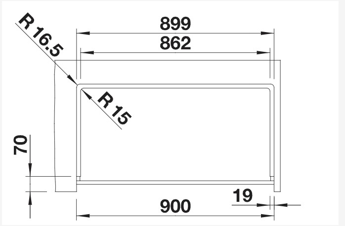 Evier 1 bassin Blanco 526110 detail 1
