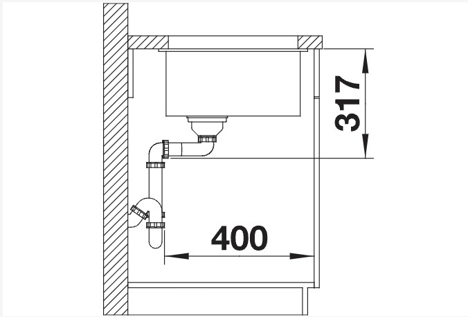 Evier 1 bassin Blanco 525167/** detail 2