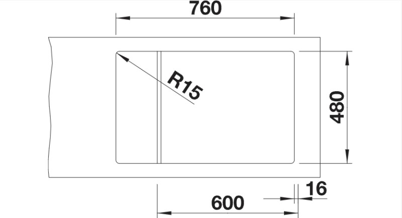 Evier 1 bassin Blanco 524835 detail 1