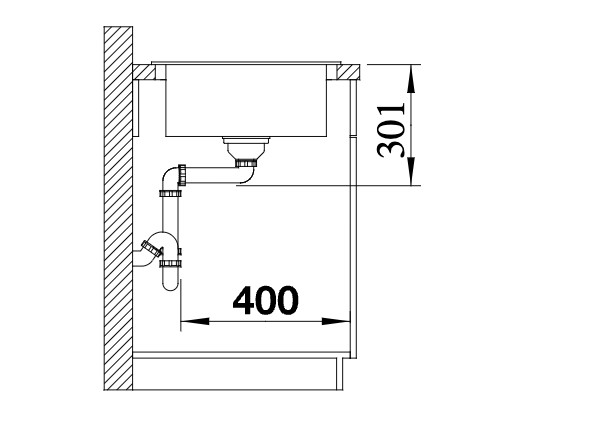 Evier 1 bassin Blanco 524835 detail 2