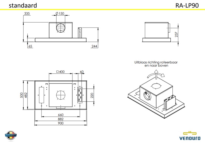 Hotte groupe aspirant Venduro RALP90-MMI detail 1