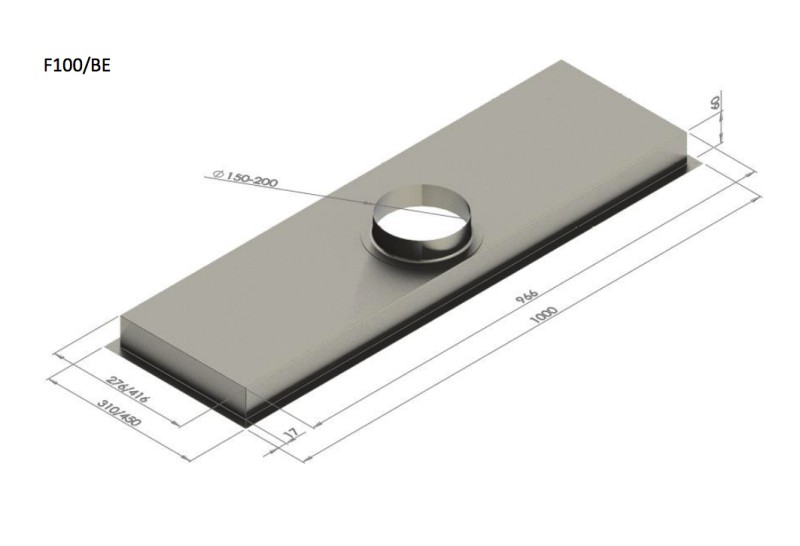 Dampkap zonder motor Venduro F100/BE detail 1