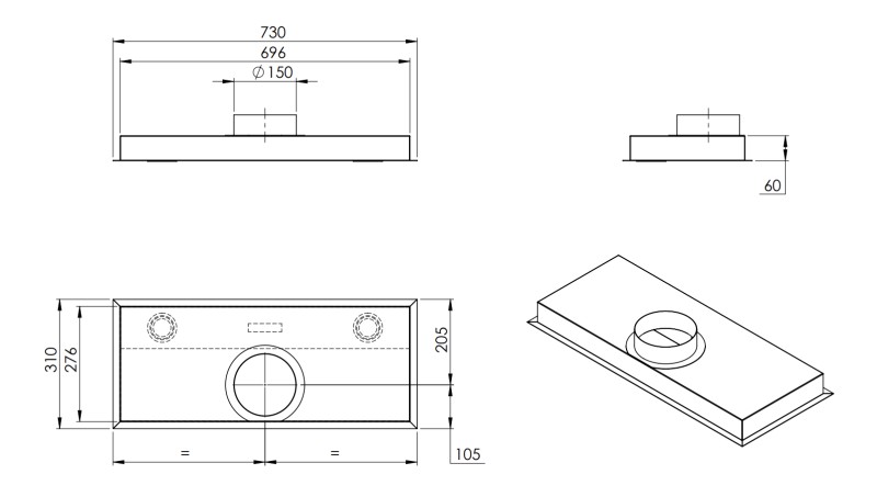 Hotte aspirante sans moteur Venduro F73/BE detail 1