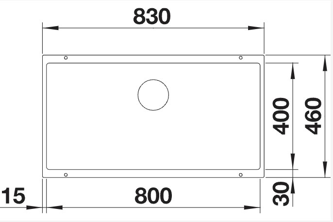 Evier 1 bassin Blanco 523141/** detail 1