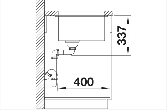 Evier 1 bassin Blanco 523148/** detail 2
