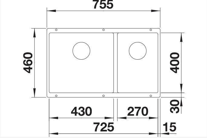 Evier 1 1/2 bassin Blanco 523152 detail 1