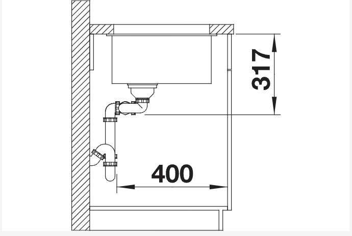 Evier 1 1/2 bassin Blanco 523151 detail 2