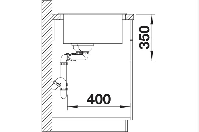 Anderhalve spoelbak Blanco 523058 detail 2