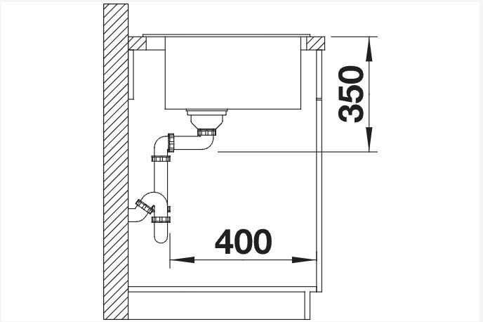 Evier 1 bassin Blanco 523050 detail 2