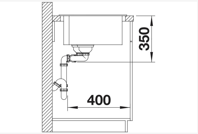 Evier 1 1/2 bassin Blanco 523066 detail 2