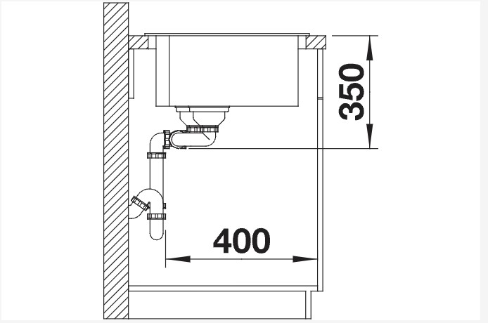 Evier 1 1/2 bassin Blanco 523061 detail 2