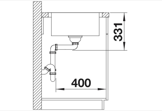 Evier 1 bassin Blanco 523030/** detail 2