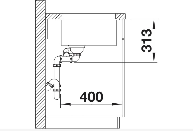 Evier 1 1/2 bassin Blanco 523552/** detail 2