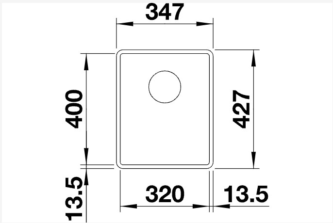 Evier 1 bassin Blanco 523416/** detail 1