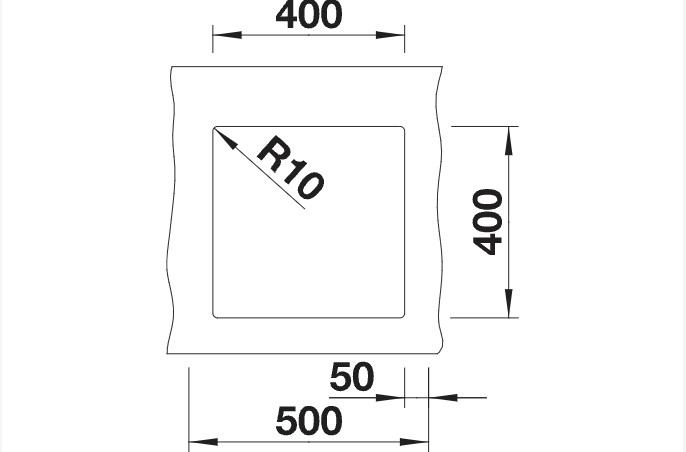Enkele spoelbak Blanco 523422/** detail 1
