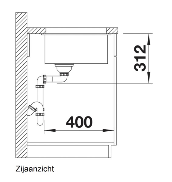 Enkele spoelbak Blanco 523449/** detail 2