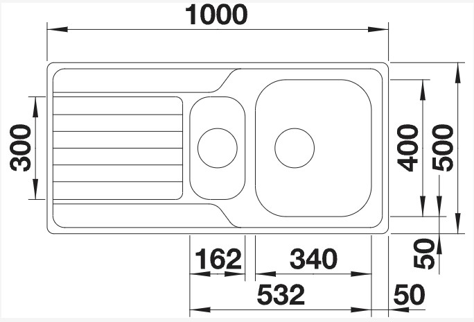 Evier 1 1/2 bassin Blanco 523375/** detail 1