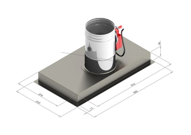 Dampkap zonder motor Venduro F55/S detail 1