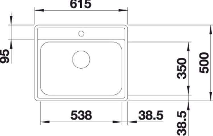 Evier 1 bassin Blanco 525108 detail 1