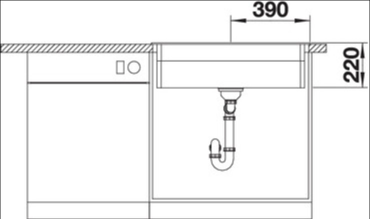 Evier 1 bassin Blanco 525191 detail 1