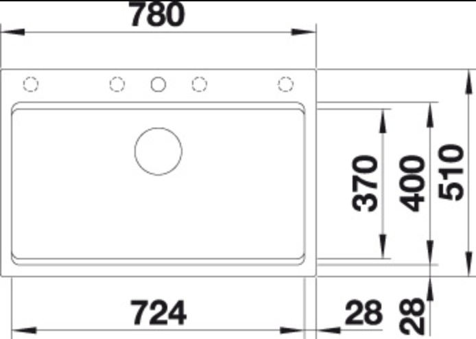 Evier 1 bassin Blanco 525191 detail 3