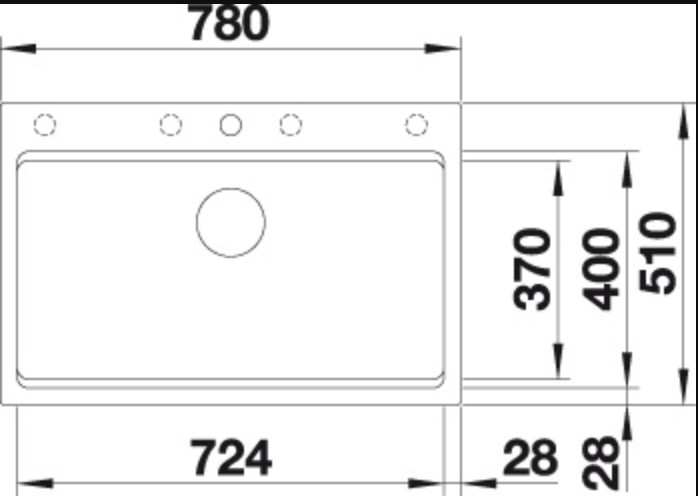 Evier 1 bassin Blanco 525196 detail 1