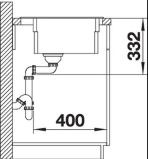 Evier 1 bassin Blanco 525196 detail 2