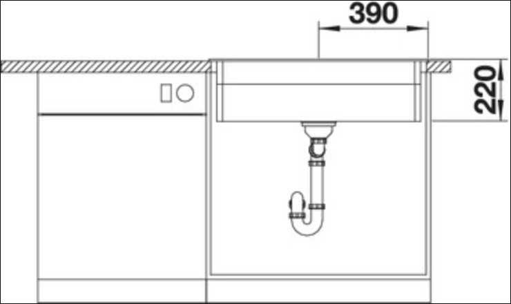 Evier 1 bassin Blanco 525196 detail 3