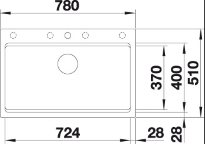 Evier 1 bassin Blanco 525194 detail 1
