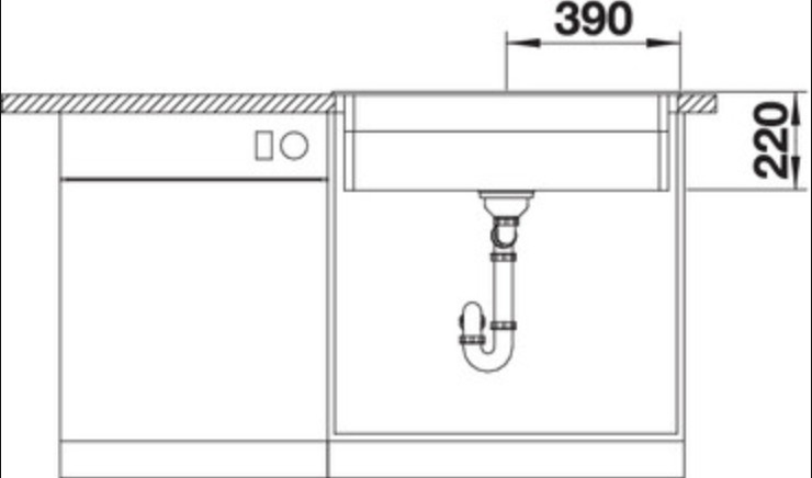Evier 1 bassin Blanco 525194 detail 3
