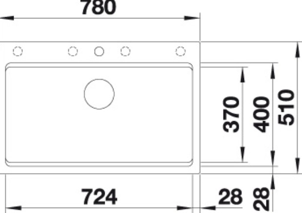 Evier 1 bassin Blanco 525187 detail 1