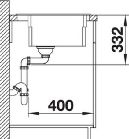 Enkele spoelbak Blanco 525187 detail 2