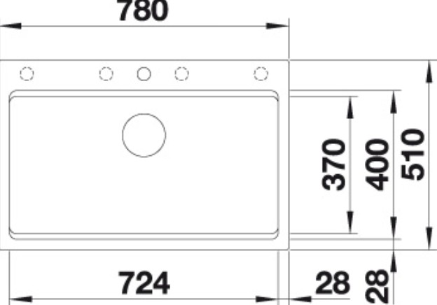 Evier 1 bassin Blanco 525188 detail 1