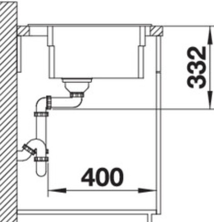 Enkele spoelbak Blanco 525188 detail 2