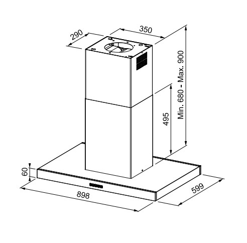 Hotte îlot Franke TALE905IBK/ACTIE detail 3