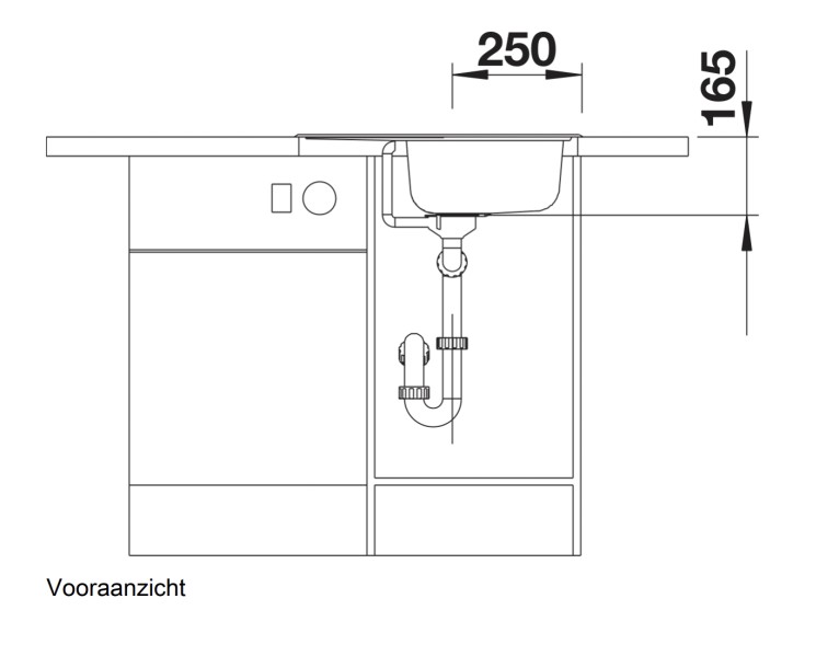Evier 1 bassin Blanco 516524 detail 2