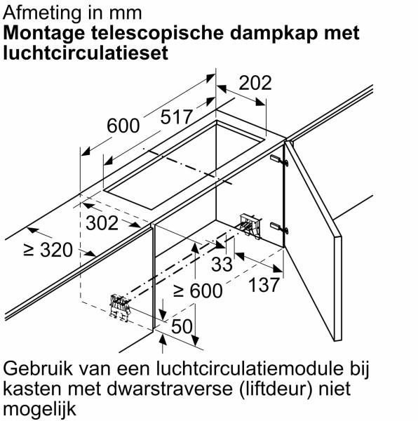 Dampkap toebehoren Bosch DWZ1IT1D1 detail 1