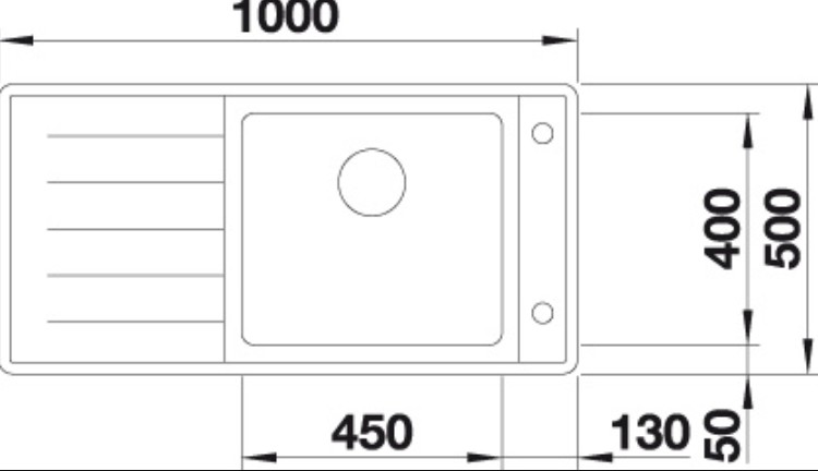 Evier 1 bassin Blanco 522999 detail 1