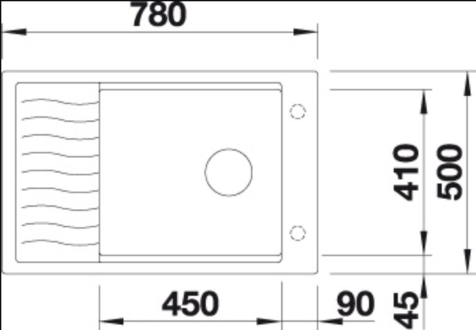 Evier 1 bassin Blanco 524851 detail 1