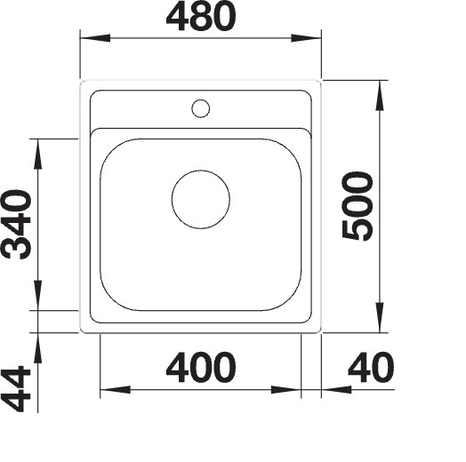 Evier 1 bassin Blanco 525322 detail 1