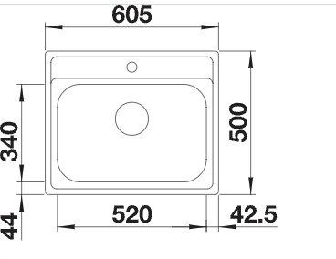 Evier 1 bassin Blanco 525323 detail 1