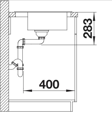 Evier 1 bassin Blanco 525323 detail 3