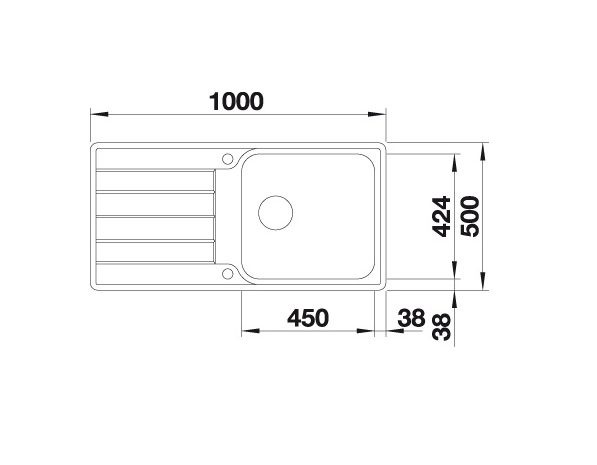 Evier 1 bassin Blanco 525327 detail 1