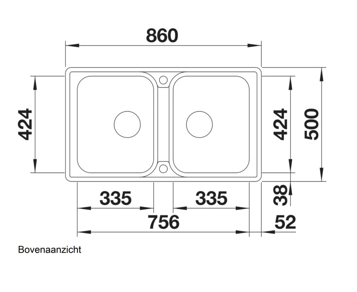 Evier 2 bassins Blanco 525331 detail 1